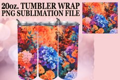 Springtime Floral Tumbler Wrap Sublimation Product Image 1