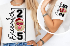 December 25 PNG, Distressed Varsity Christmas PNG, Christmas Product Image 2