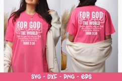 For God So Loved the World Inspirational SVG T-shirt Design Product Image 4