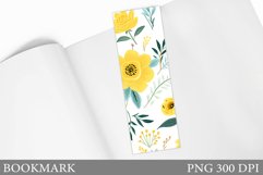 Floral Bookmark Design. Flowers Bookmark Sublimation Product Image 1