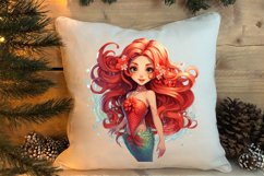 Christmas Mermaid Clipart Sublimation, Christmas PNG Product Image 4