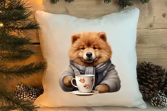 Christmas Dog And Coffee Clipart, Christmas Clipart Product Image 4