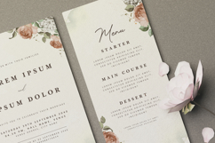elegant wedding invitation card with roses watercolor Product Image 4