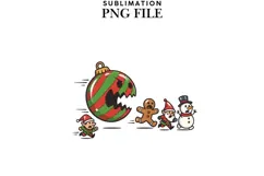 Christmas characters png design for T-shirts Product Image 1