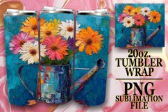 Retro Floral Tumbler Wrap - Vintage Elegance Product Image 1