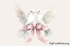 White Wedding Watercolor Clipart PNG Product Image 1