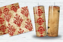 Red and Tan Christmas Digital Paper Bundle Product Image 4