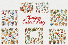 Christmas Cocktail Party watercolor Product Image 4