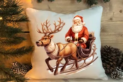 Christmas Sleigh Sublimation Clipart, Christmas PNG Product Image 4