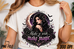 Make Magic Witch PNG ,Gothic Moon Art Product Image 4