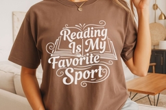 Reading Is My Favorite Sport Svg, Funny Book Lover Svg. Product Image 5