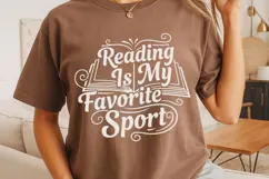 Reading Is My Favorite Sport Svg, Funny Book Lover Svg. Product Image 5