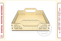 Tray V1 laser cut vector file Glowforge user ready SVG Product Image 4