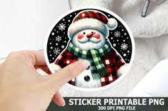 Christmas Santa Sticker| Christmas Sticker PNG Design Product Image 1