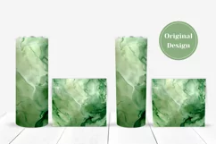Green Fluid Art Tumbler Sublimation, Art Mixture Tumbler PNG Product Image 4