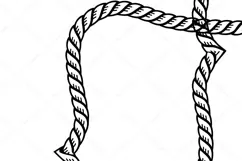 Rope Frame SVG | Western Rustic Border Product Image 4