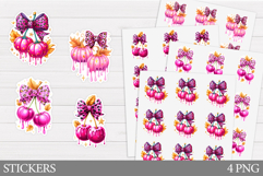 Pumpkin Cherry Sticker. Pumpkin Stickers Printable Product Image 1