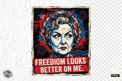 Funny Patriotic Grandma PNG Illustration Product Image 1