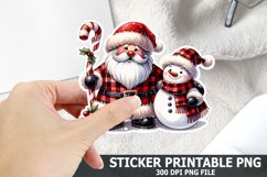Christmas Santa Sticker| Christmas Sticker PNG Design Product Image 1
