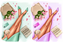 Fashionable illustration of a lady's legs Product Image 6