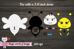 Bee boy Candy Dome Svg , 3d svg cut file, Couple Ornament Product Image 3