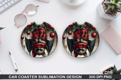 Bat Hanging Car Coaster Sublimation| Christmas Coaster PNG Product Image 1