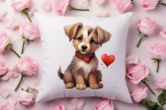 Cute Valentine Dog Clipart, Valentines Day Dog Clipart Product Image 4