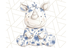 Cute Stuffed Animal Clipart, Chinoiserie Nursery Decor Png Product Image 4