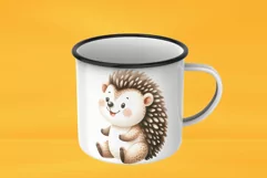 Cute Woodland Animals Watercolor Clipart Product Image 4
