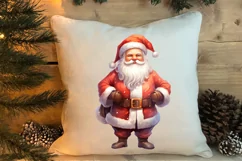 Watercolor Santa Claus Sublimation Clipart, Santa PNG Product Image 4