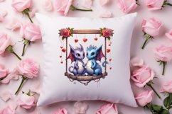 Valentines Day Animals on Swings Clipart Product Image 4