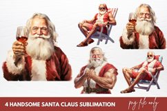 Handsome Santa Claus Clipart Sublimation Product Image 1