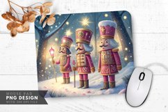Festive Nutcrackers in a Winter Wonderland Mouse Pad PNG Product Image 1