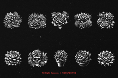 10 Bundle Dark Art Succulent Cactus Plant Floral Desert Product Image 6