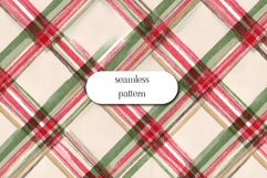 Cozy Red Beige Tartan Plaid Seamless Textile Pattern Product Image 1