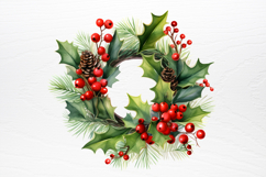 Winter Christmas Greenery Clipart PNG Product Image 4