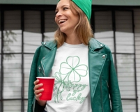 Preppy Shamrock St Patricks Day Coquette Bow SVG PNG Design Product Image 2