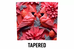 3D Cardinal Bird Tumbler Sublimation Wrap | 3D Tumbler Wrap Product Image 3