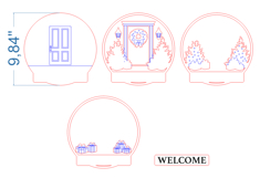Christmas Welcome Sign SVG laser cut files for Glowforge Product Image 4