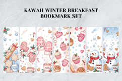 Kawaii Winter Breakfast Bookmark Set,Pastel Christmas Dessert Product Image 4