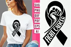 Fight Cancer SVG I Cancer Awareness Ribbon SVG Cut File Product Image 3