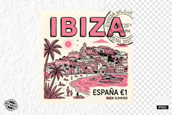 Summer Travel Postage Stamps PNG Clipart Product Image 1