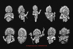 10 Bundle Dark Art Aztec God Warrior Myth Tribal Culture Product Image 6