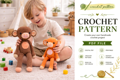 Monkey Family Amigurumi Crochet Pattern PDF Product Image 2