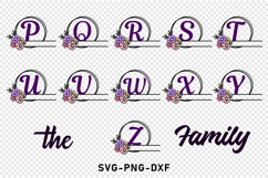 Flower Monogram Split Letters Alphabet SVG Laser Cut Files Product Image 6