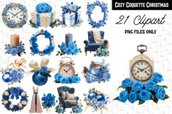 Cozy Coquette Christmas Clipart Bundle PNG Product Image 1