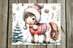 Christmas Horse | 4 funny Skinny tumbler sublimation designs Product Image 4