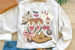 Western Boots Valentine PNG | Cowgirl Heart Boots Product Image 1