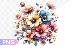 Flowers Sublimation - Clipart PNG Design Product Image 1