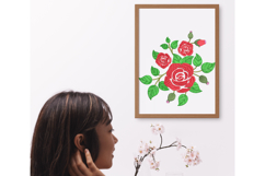 Red Rose Bouquet Embroidery Design for Machine Product Image 4